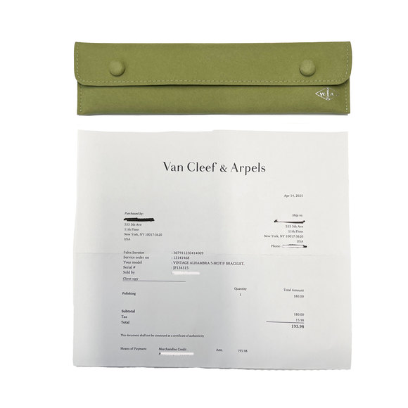 Van Cleef & Arpels Yellow Gold Carnelian Vintage Alhambra Bracelet - Picture 4 of 4